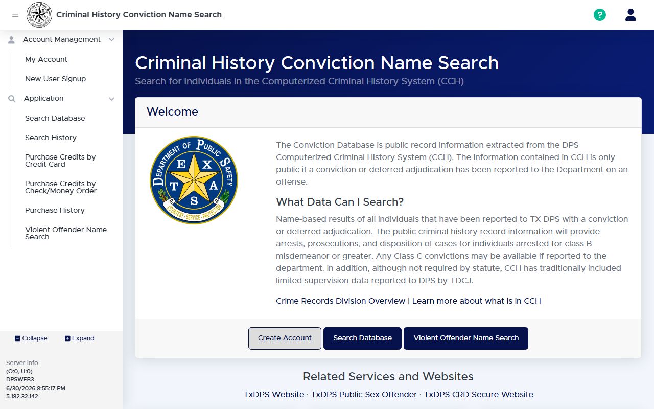 Armstrong County court records after jail arrest DPS conviction search page