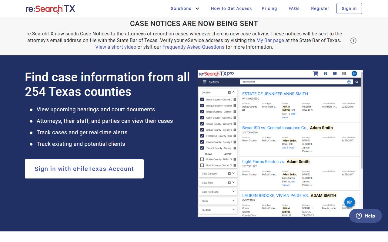 Armstrong County court records after jail arrest reSearchTX search interface